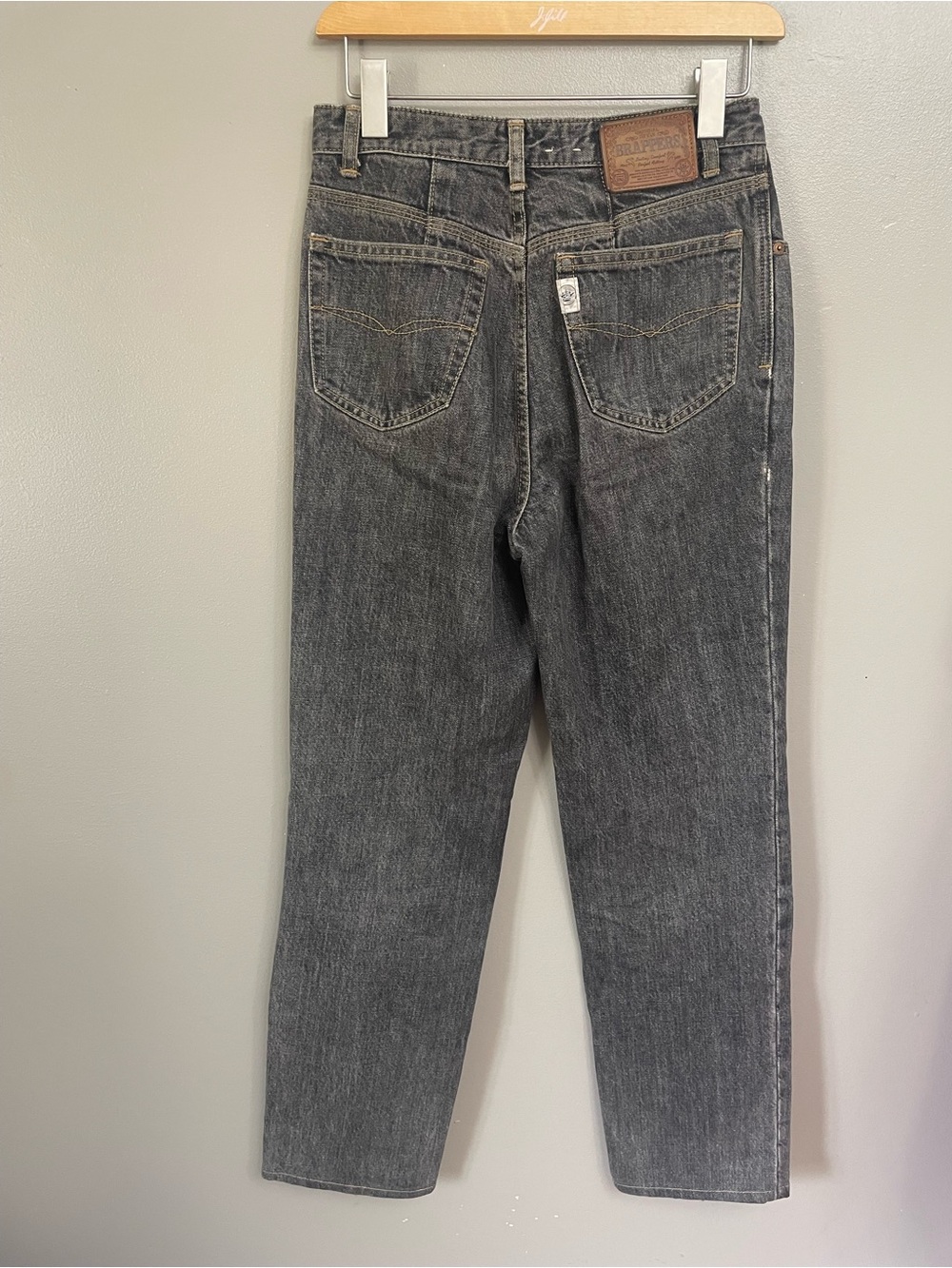 Vintage Brappers Japanese Denim High Rise Straight Jeans Gray Wash Size 63cm XS - Picture 1 of 9